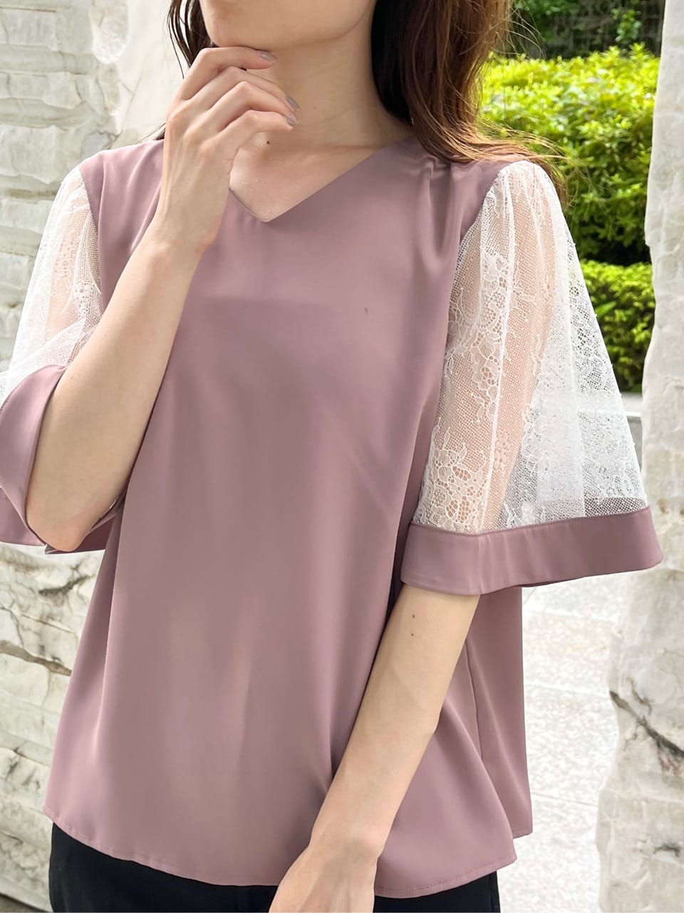 はばさんの「Couture brooch｜【らくちん・キレイ見え】リボンハイパーストレッチパンツ」を使ったコーディネート
