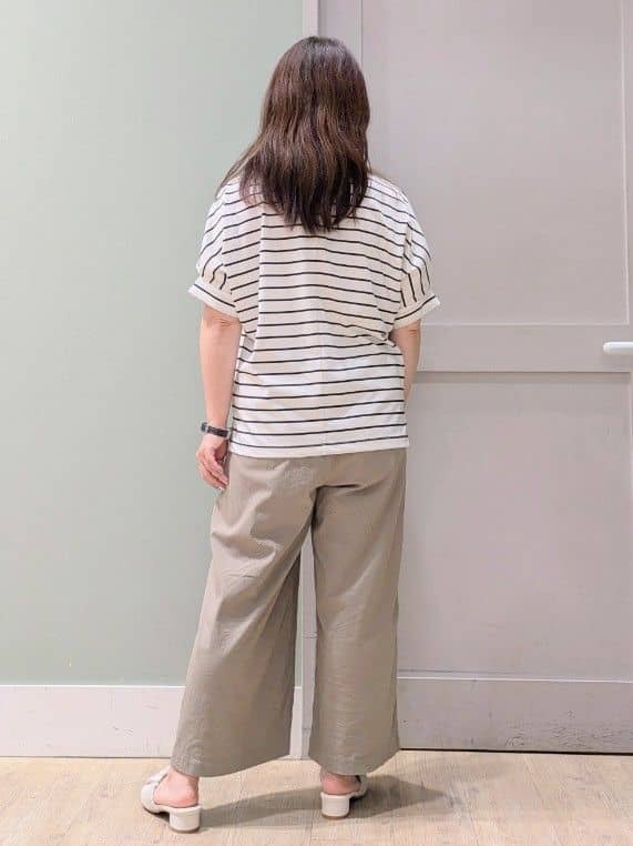 チグ♪さんの「grove｜サマーハイパーストレッチワイドパンツ」を使ったコーディネート