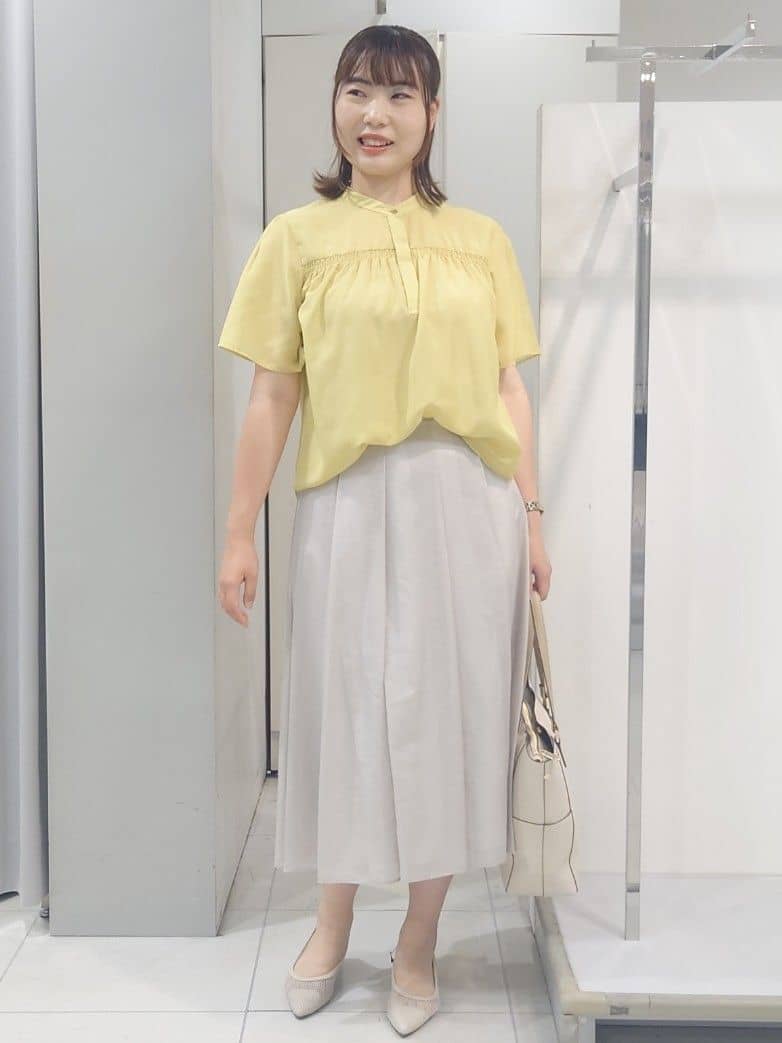 AZUSAさんの「Reflect｜【選べる5色◎／マシンウォッシュ可】シャーリングデザインブラウス」を使ったコーディネート