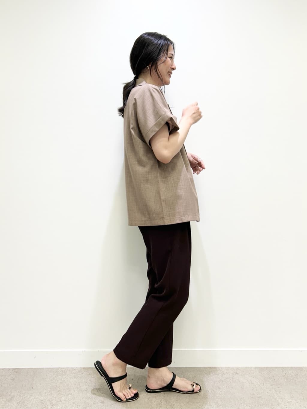 shinoさんの「SHOO･LA･RUE｜【S-LL】さらりと着たい大人のための 麻調半袖ジャケット」を使ったコーディネート