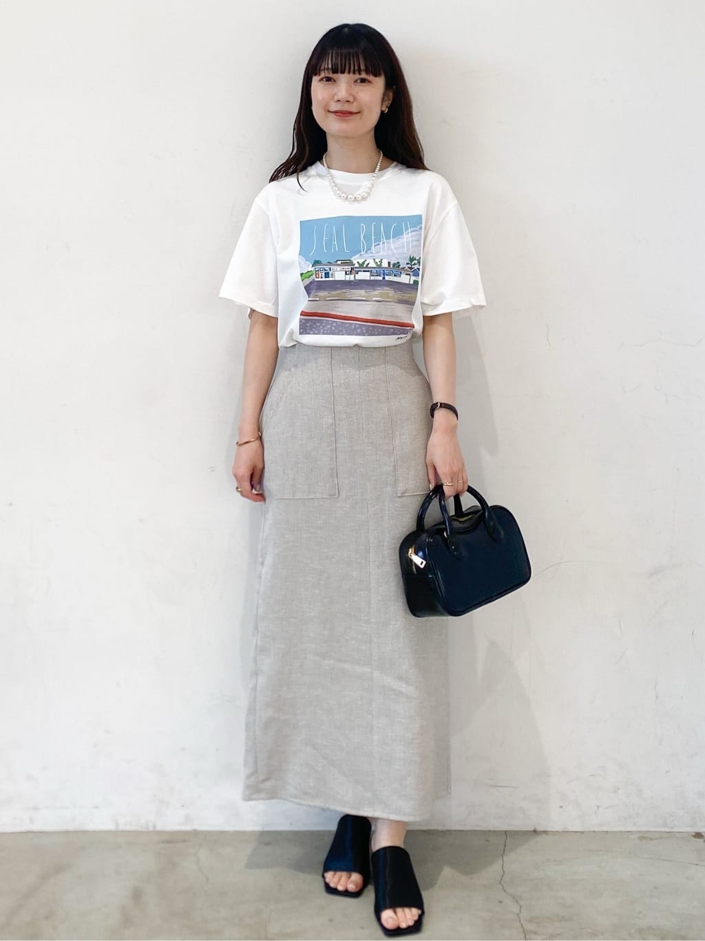 haruさんの「OPAQUE.CLIP｜風景イラストプリントTシャツ」を使ったコーディネート