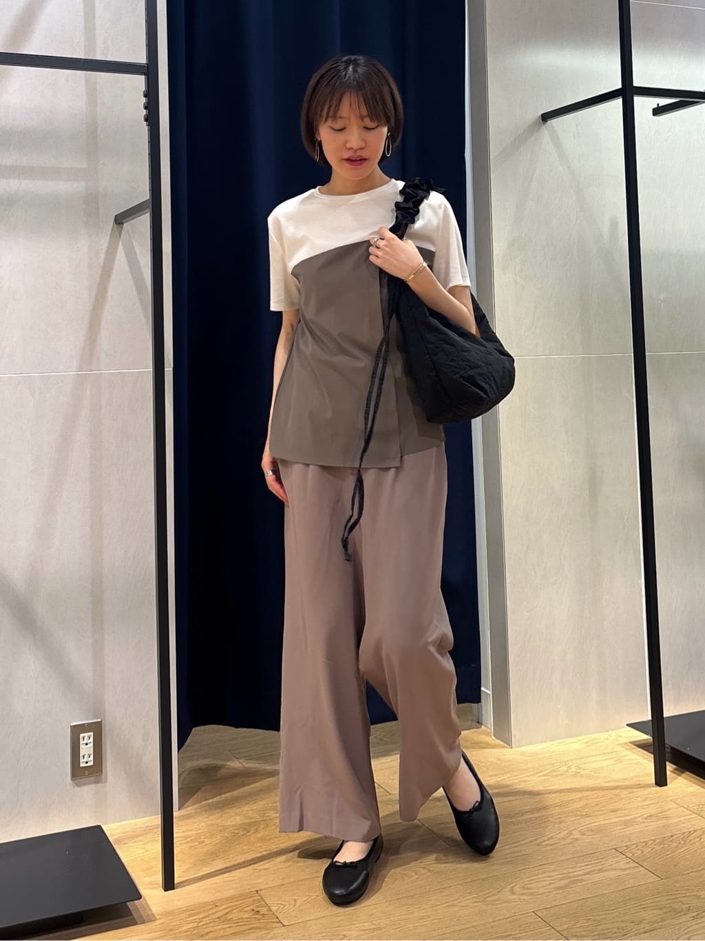 kanaeさんの「INDIVI｜【洗える】ビスチェレイヤード風トップス」を使ったコーディネート