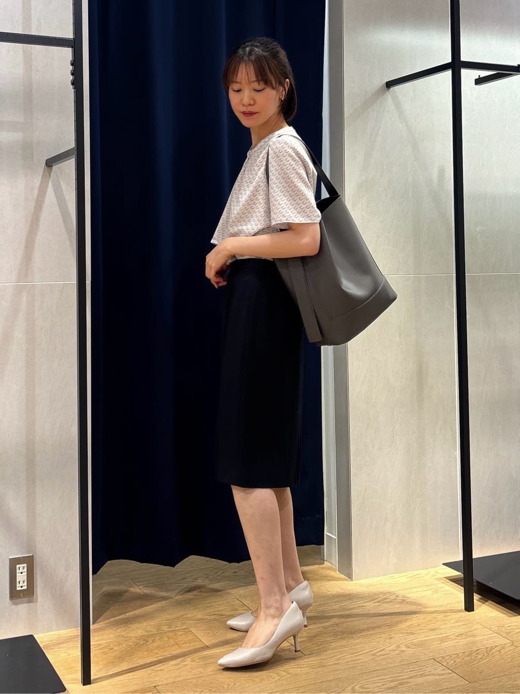 kanaeさんの「INDIVI｜【定番スーツ／UVケア／洗える】ウール調テーラードジャケット」を使ったコーディネート