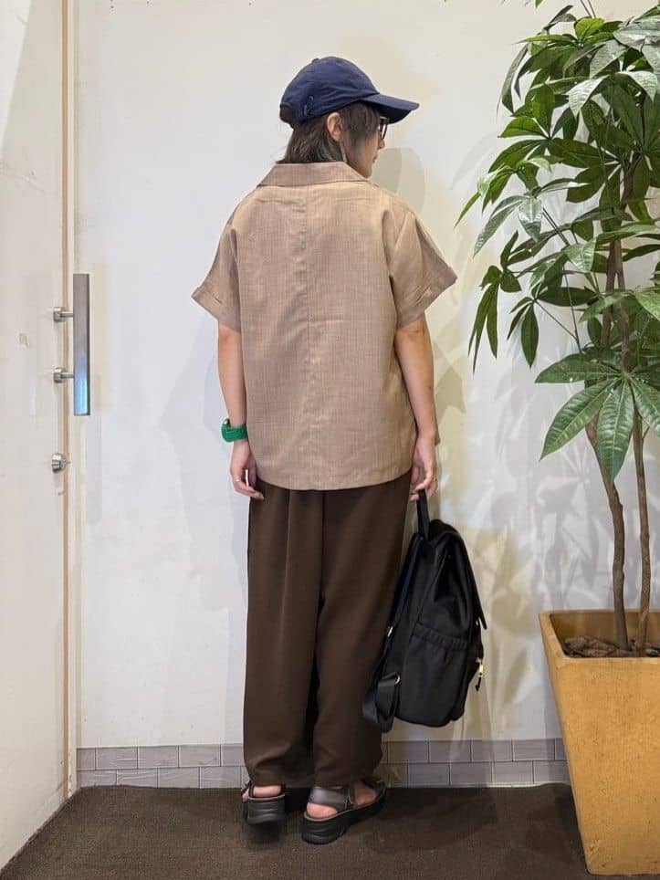 misakiさんの「SHOO･LA･RUE｜【S-LL】さらりと着たい大人のための 麻調半袖ジャケット」を使ったコーディネート