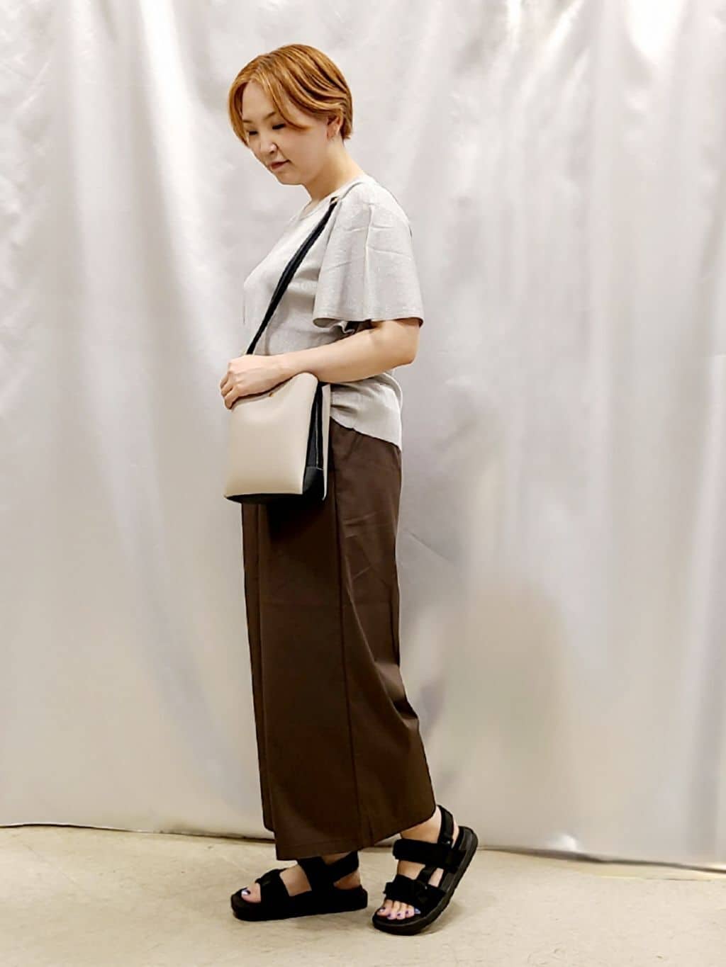 Chiiさんの「SHOO･LA･RUE｜【S-LL】二の腕はカバーして魅せる フレアスリーブニット」を使ったコーディネート