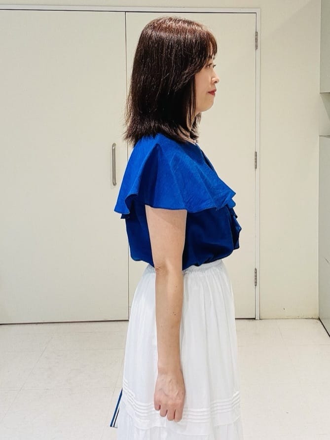 makiさんの「UNTITLED｜【きれいめ/洗える/フリル】ラッフルシアーブラウス」を使ったコーディネート