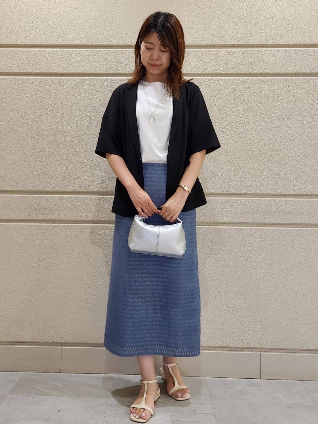 yukaさんの「COUP DE CHANCE｜【手洗い可／日本製】五分袖ジャケット」を使ったコーディネート