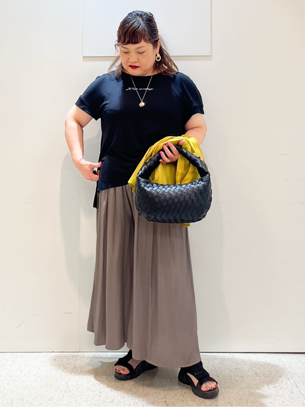 kimmyさんの「Reflect｜【ウエストゴム仕様／長く着られる◎】スカーチョパンツ」を使ったコーディネート