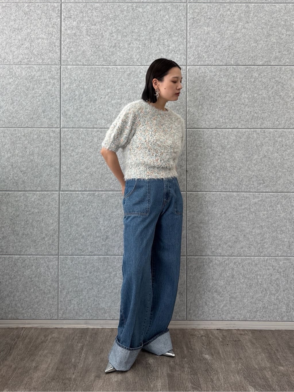 ayanoさんの「INDIVI｜カラーネップニット」を使ったコーディネート