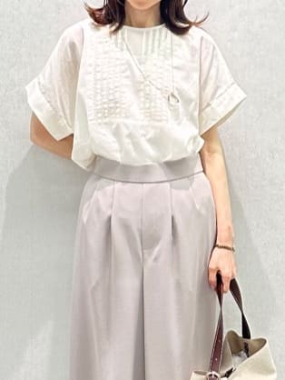 Miwaさんの「UNTITLED｜リーベルラメベア天竺プルオーバファブリック」を使ったコーディネート
