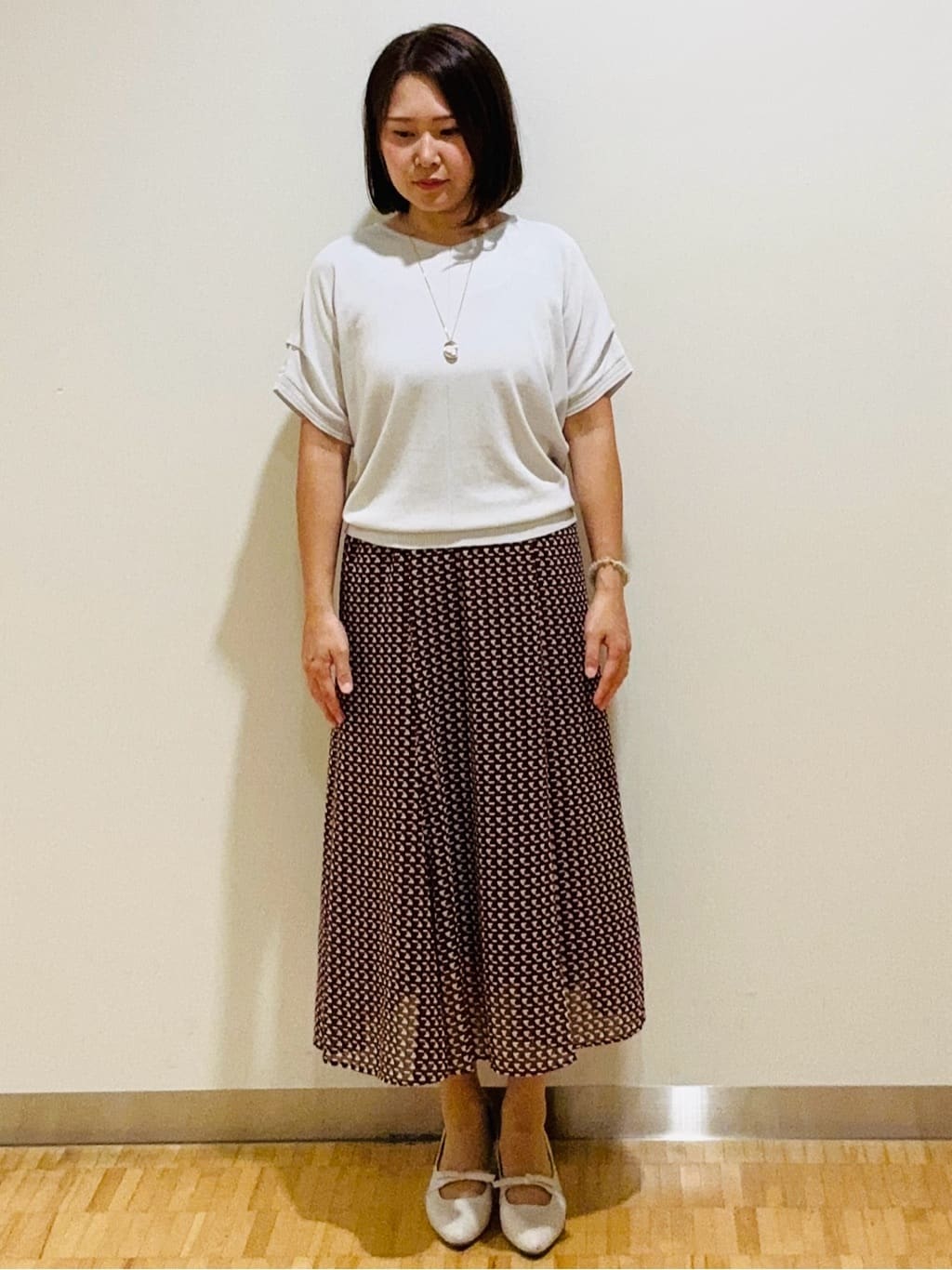 haseさんの「Reflect｜【選べる7色◎／手洗い可／二の腕カバー】半袖ニット」を使ったコーディネート