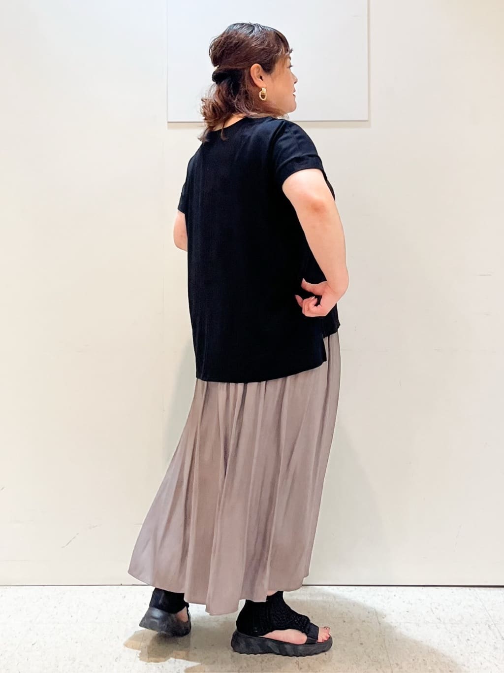 kimmyさんの「Reflect｜【ウエストゴム仕様／長く着られる◎】スカーチョパンツ」を使ったコーディネート