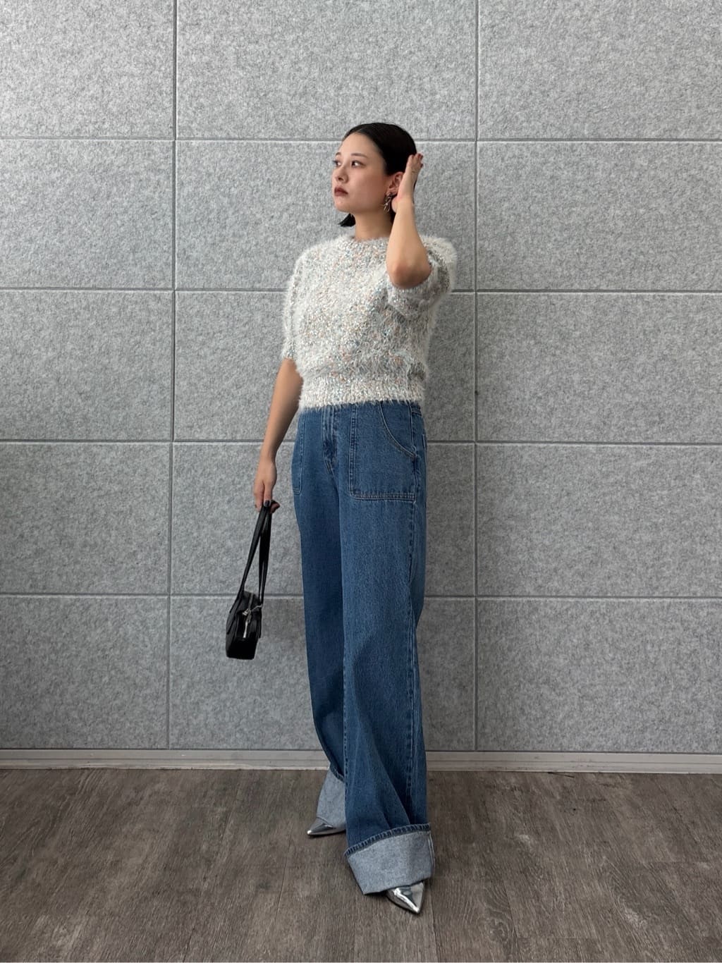 ayanoさんの「INDIVI｜カラーネップニット」を使ったコーディネート