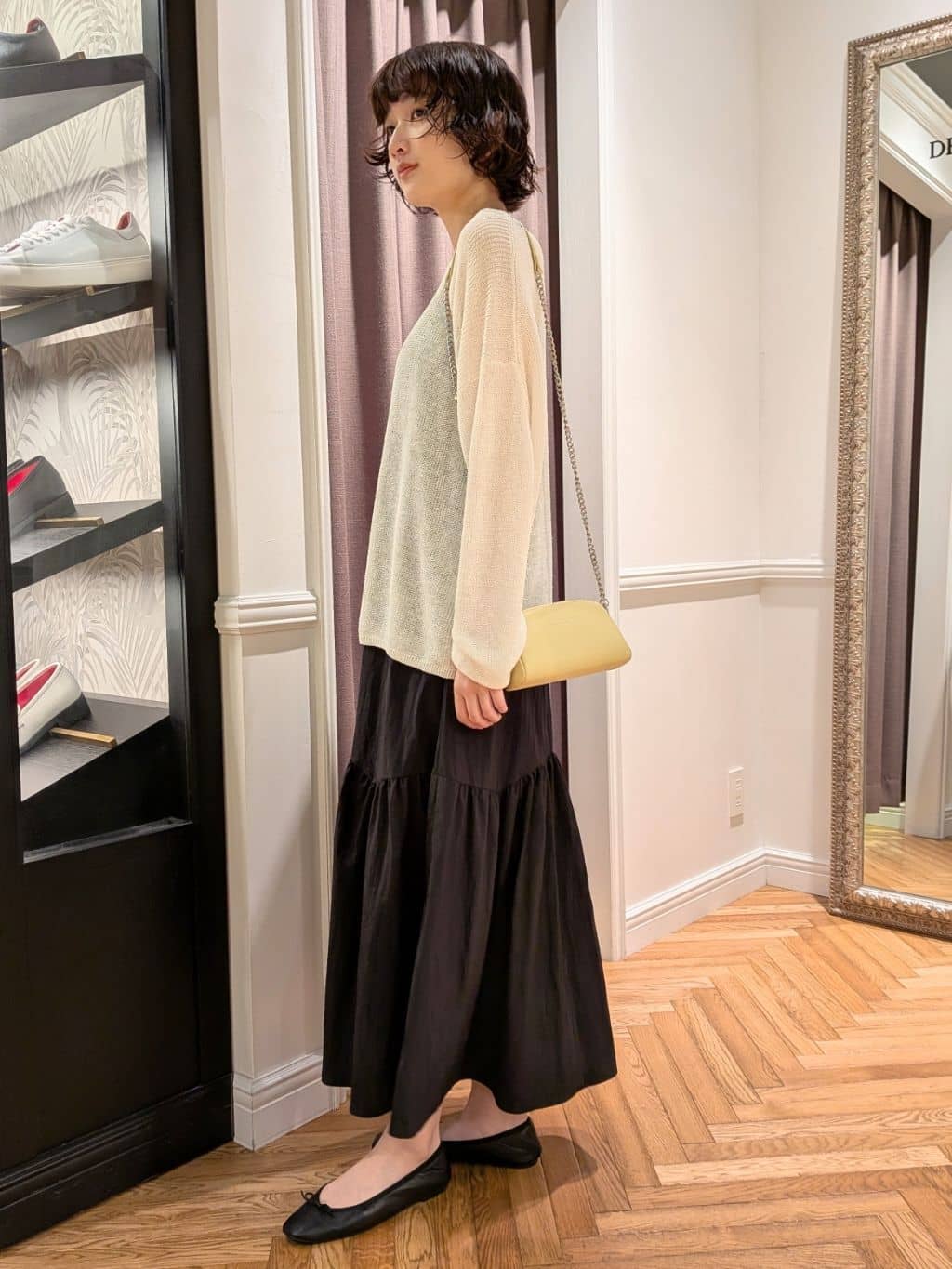 saoriさんの「DRESSTERIOR｜◆ソフトレザーバレエシューズ」を使ったコーディネート