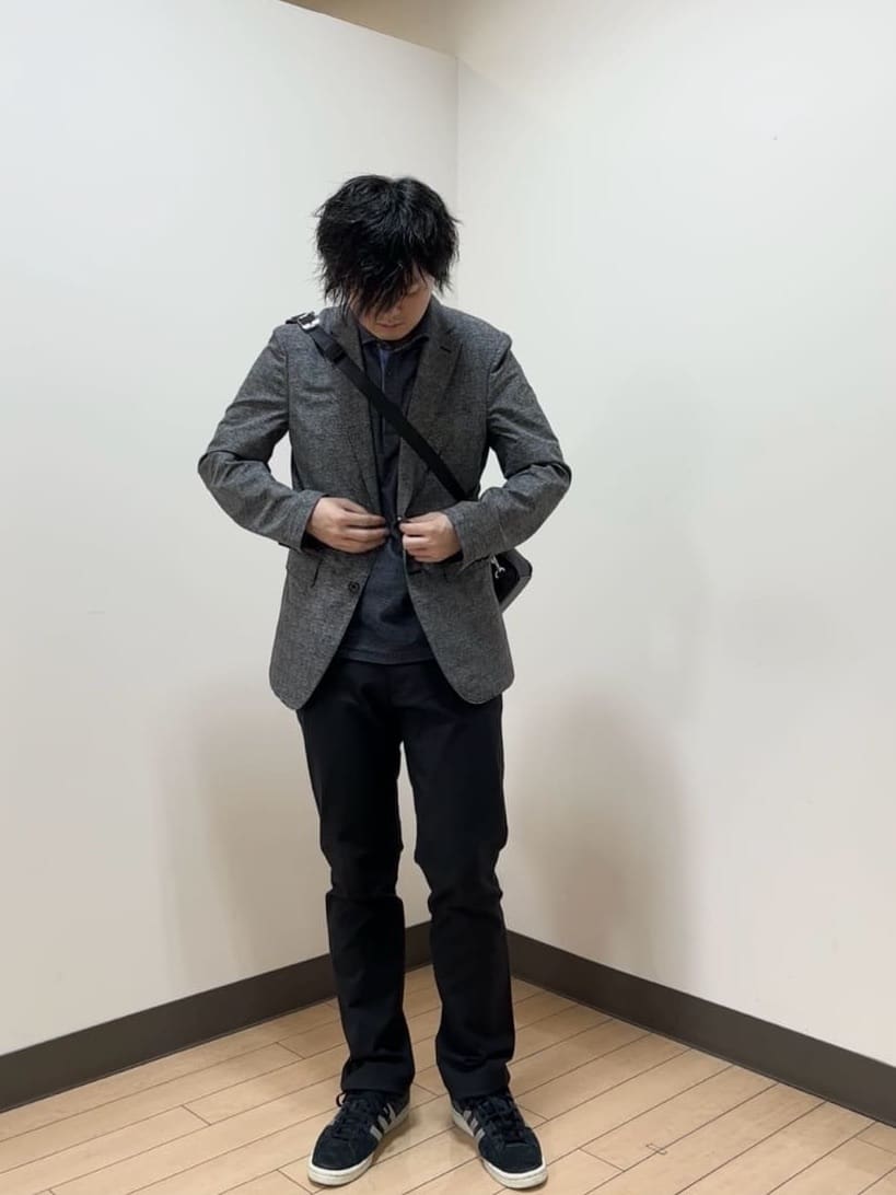 あきやまさんの「TAKEO KIKUCHI｜【抗菌防臭】COOL DOTS（R）ドビープリント ジャケット」を使ったコーディネート