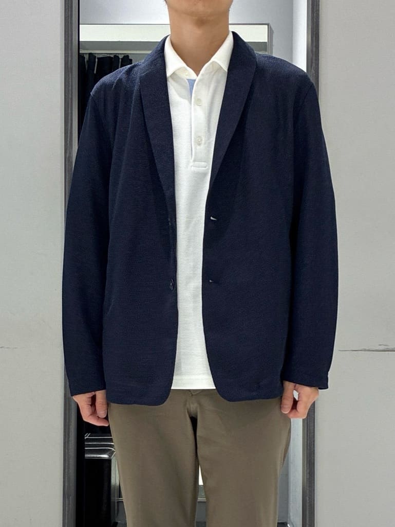 わいずみさんの「TAKEO KIKUCHI｜【抗菌防臭／9色5サイズ展開】ハニカムメランジ ポロシャツ」を使ったコーディネート