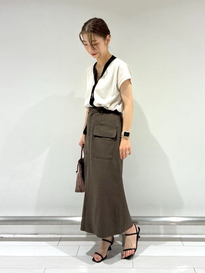 Rinさんの「UNTITLED｜メタリックメッシュトート」を使ったコーディネート