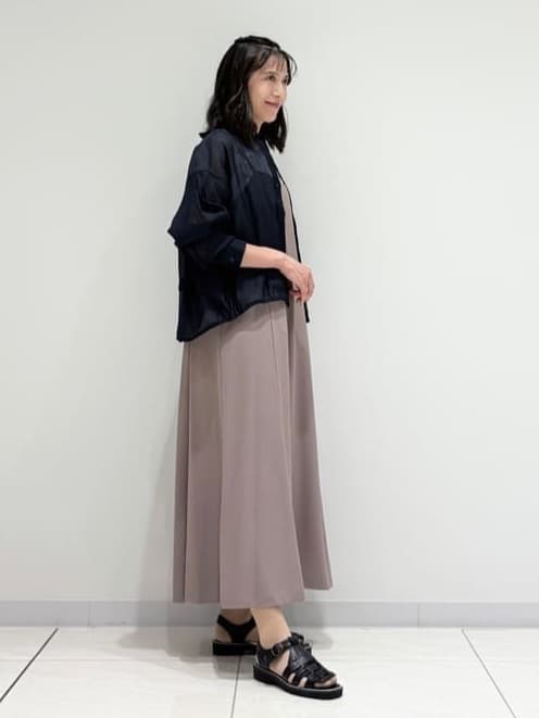 kayoさんの「INDIVI｜【UVケア】エアリージョーゼット キャミワンピース」を使ったコーディネート