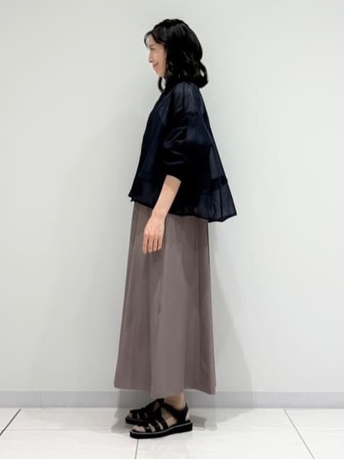 kayoさんの「INDIVI｜【UVケア】エアリージョーゼット キャミワンピース」を使ったコーディネート