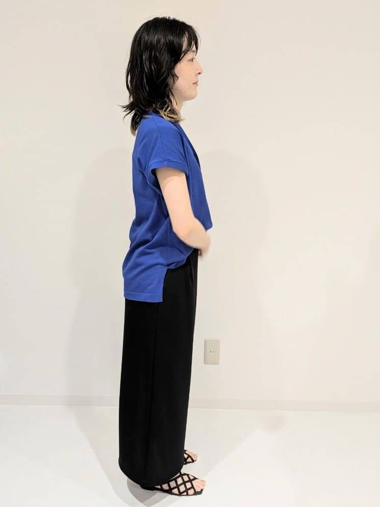 サオリさんの「UNTITLED｜【後ろウエストゴム/ストレッチ性/オンオフ】ジャージナロースカート」を使ったコーディネート