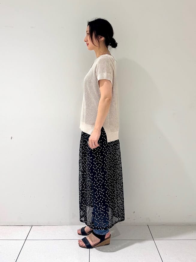 そんさんの「INDIVI｜【トレンド感◎】レイヤード レーススカート」を使ったコーディネート