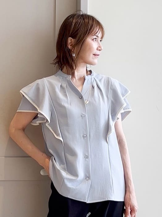 yamakoさんの「grove｜低身長さん向け－3cm丈【接触冷感】サマーハイパーストレッチテーパードパンツ」を使ったコーディネート