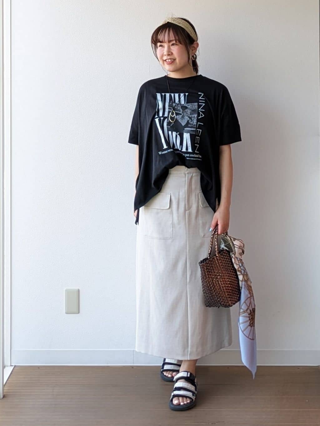 なみきさんの「UNTITLED｜ビッグオーバルネックレス」を使ったコーディネート
