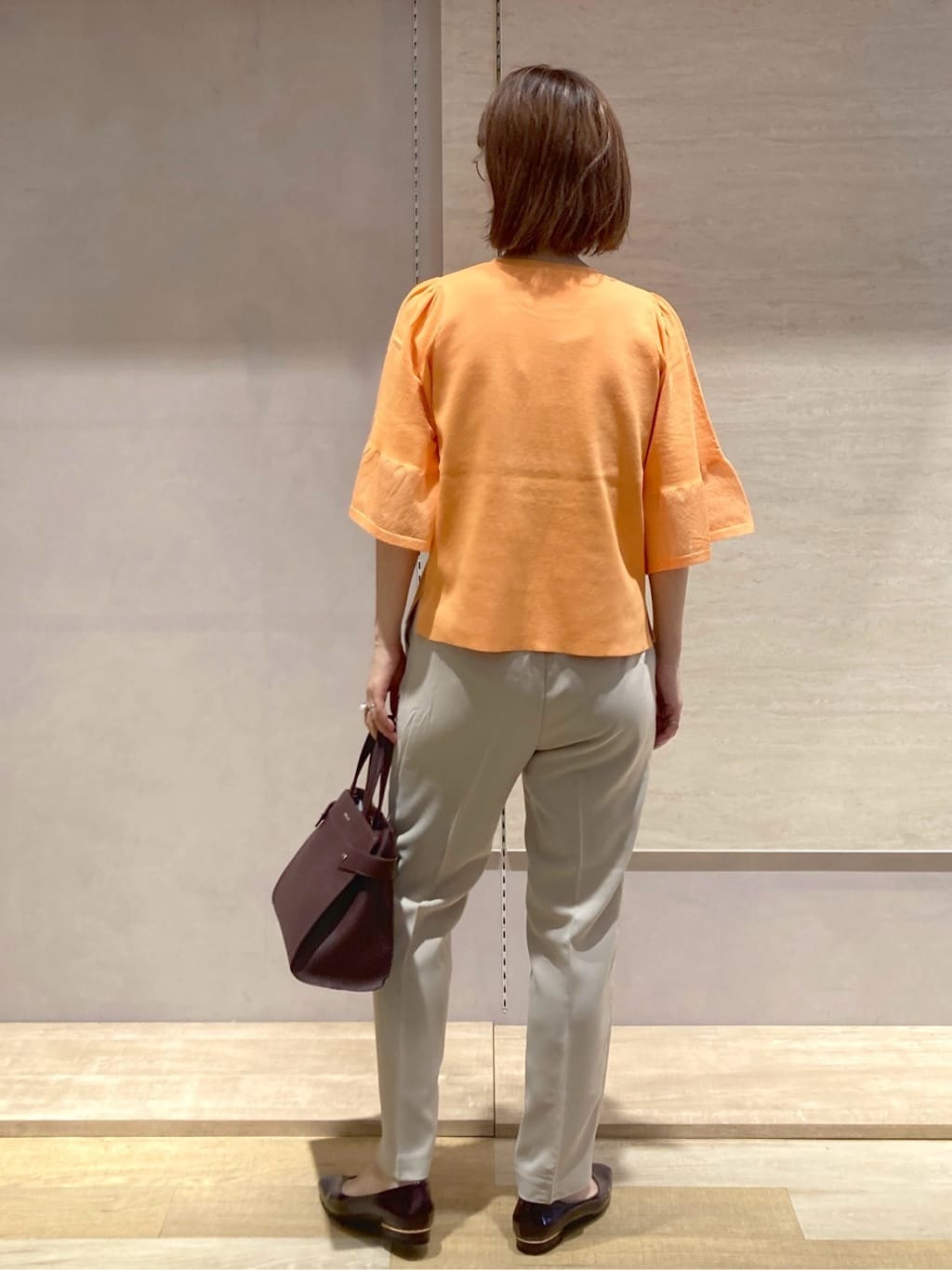 たけねぇさんの「OPAQUE.CLIP｜《5色展開》シアーフレアスリーブニット【洗濯機洗い可】」を使ったコーディネート