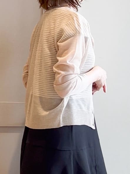 yamakoさんの「grove｜【雑誌掲載】洗えるシアーカーディガン」を使ったコーディネート
