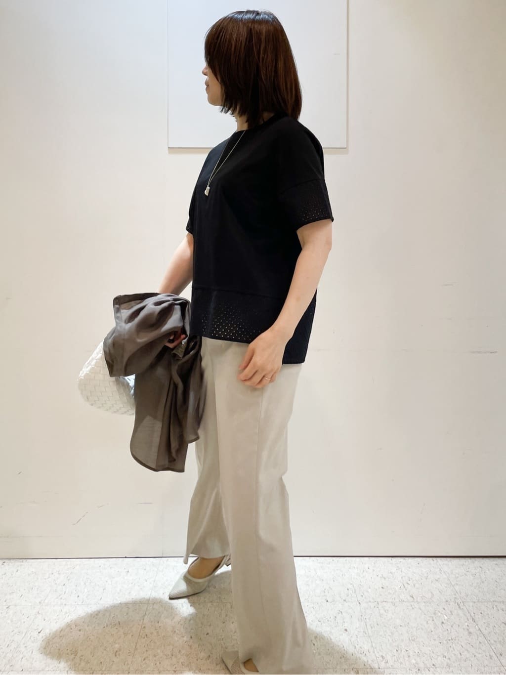 めいさんの「Reflect｜【マシンウォッシュ可】リネンライクフレアパンツ」を使ったコーディネート