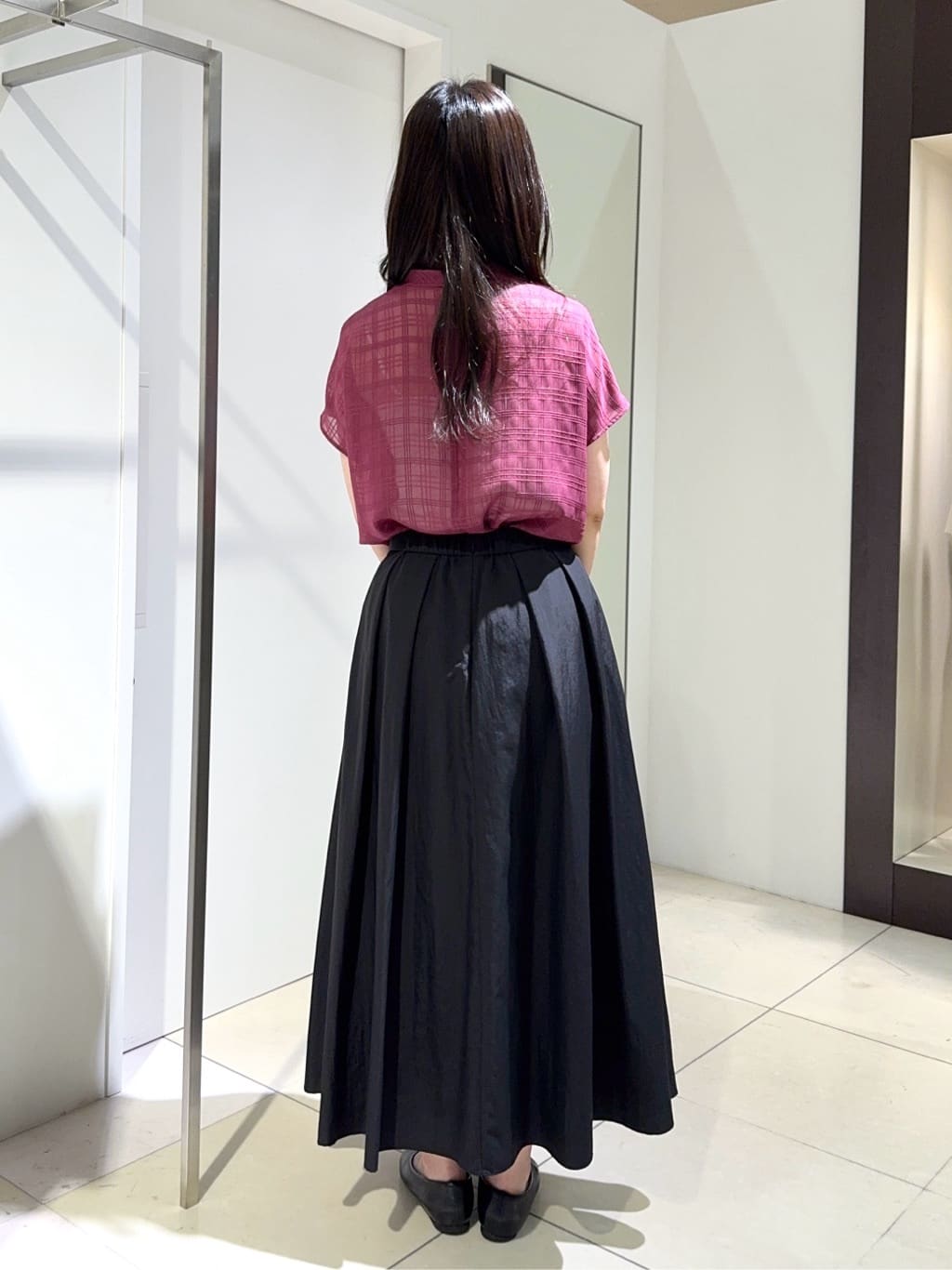 kaoruさんの「UNTITLED｜【シアー】チェックスタンドネックブラウス」を使ったコーディネート