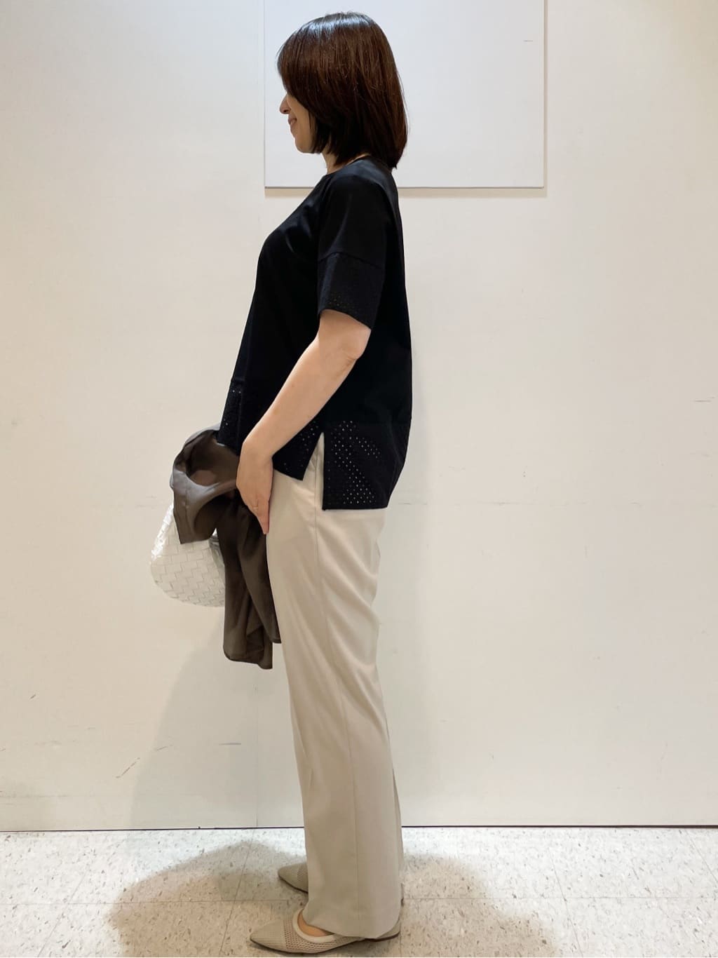 めいさんの「Reflect｜【マシンウォッシュ可】リネンライクフレアパンツ」を使ったコーディネート