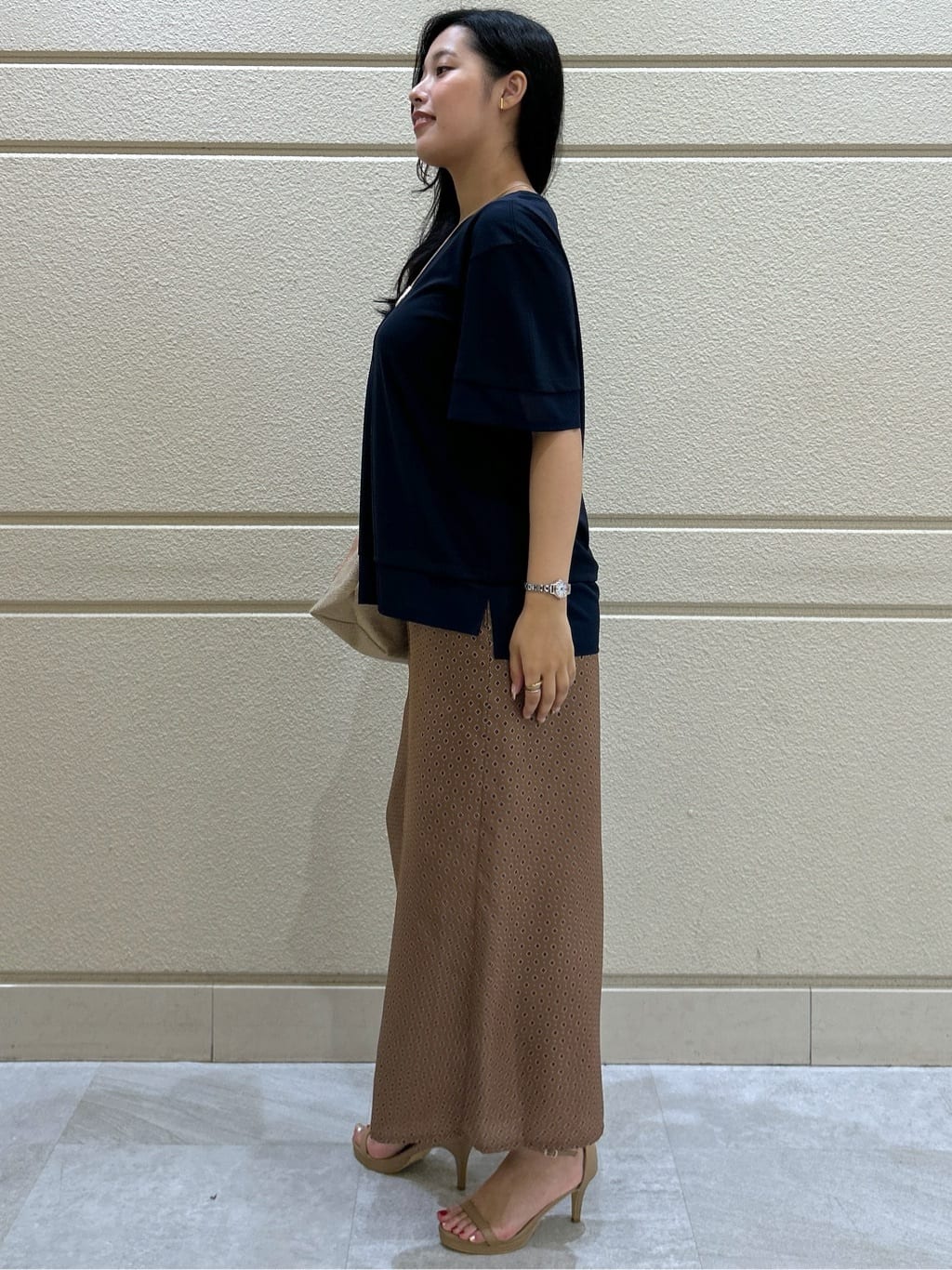 Momokaさんの「COUP DE CHANCE｜【手洗い可】リラクシージャージトップス」を使ったコーディネート