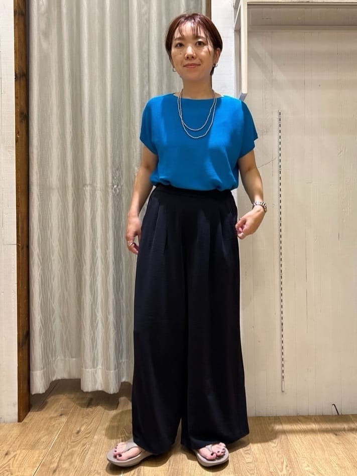 ga_riさんの「THE SHOP TK｜【6色展開】さらさらフレンチニット【毛玉になりにくい/洗濯機OK】」を使ったコーディネート