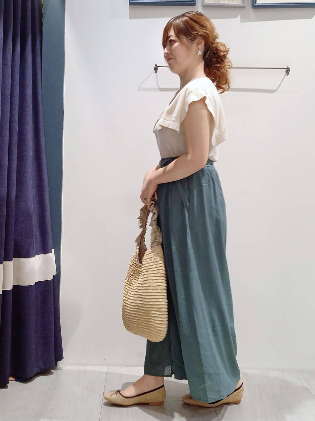 miiさんの「grove｜【ひんやり/UVカット】大人の可愛さ　セーラーカラーニット」を使ったコーディネート