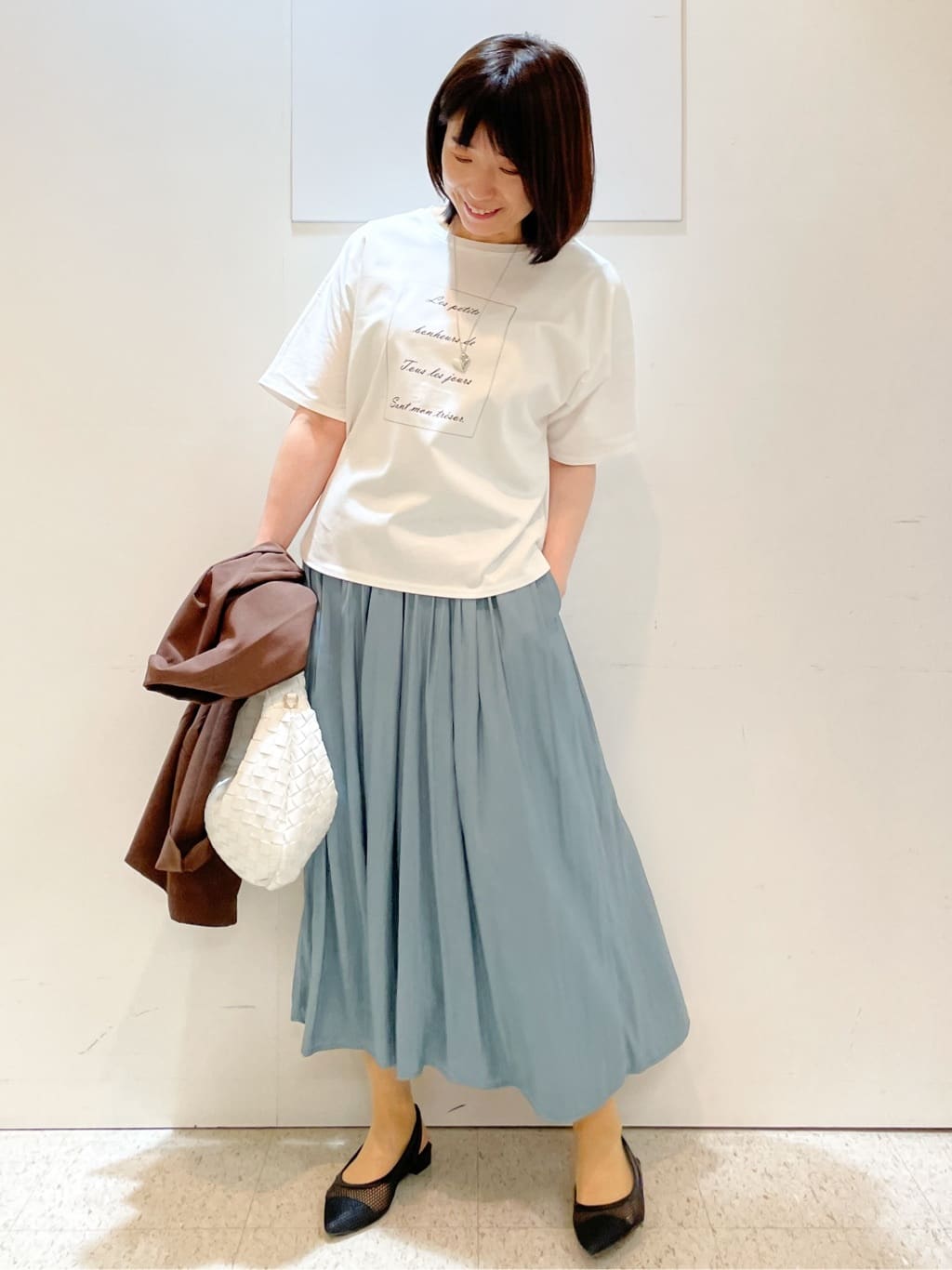 めいさんの「Reflect｜【ウエストゴム仕様／長く着られる◎】スカーチョパンツ」を使ったコーディネート