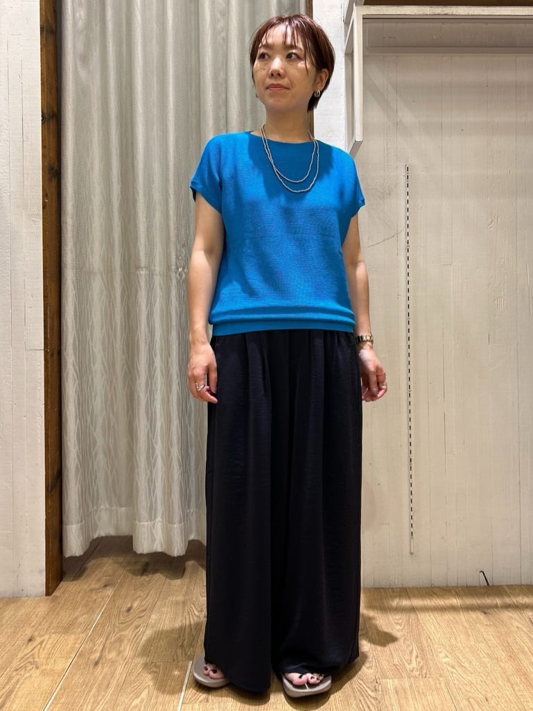 ga_riさんの「THE SHOP TK｜【6色展開】さらさらフレンチニット【毛玉になりにくい/洗濯機OK】」を使ったコーディネート