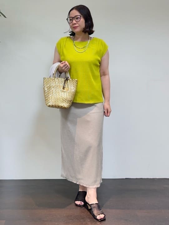 Asamiさんの「UNTITLED｜【ジャージ素材】インナードッキングシアーカットソー」を使ったコーディネート