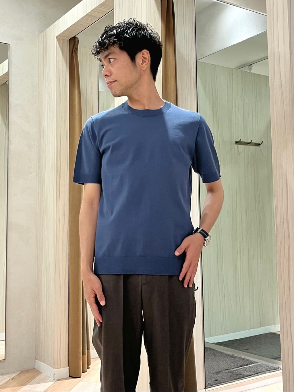 URAさんの「TAKEO KIKUCHI｜【COOL CITY WEAR】アーバンクール ジャケット /接触冷感・吸水速乾」を使ったコーディネート