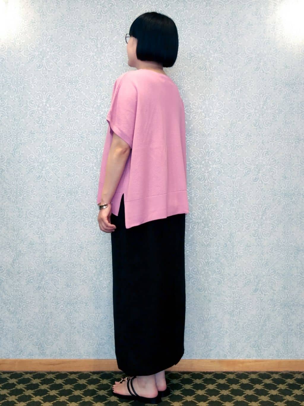 みいさんの「index｜《5色展開／S-LLサイズ》リラクシーメッシュニット【洗濯機洗い可】」を使ったコーディネート