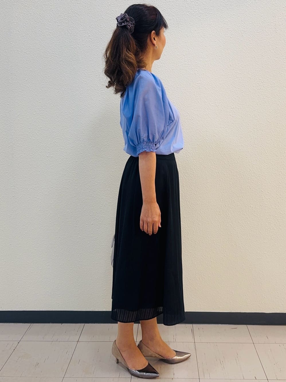 ⭐︎Eimi⭐︎さんの「Reflect｜【マシンウォッシュ可】シアーパフスリーブTブラウス」を使ったコーディネート