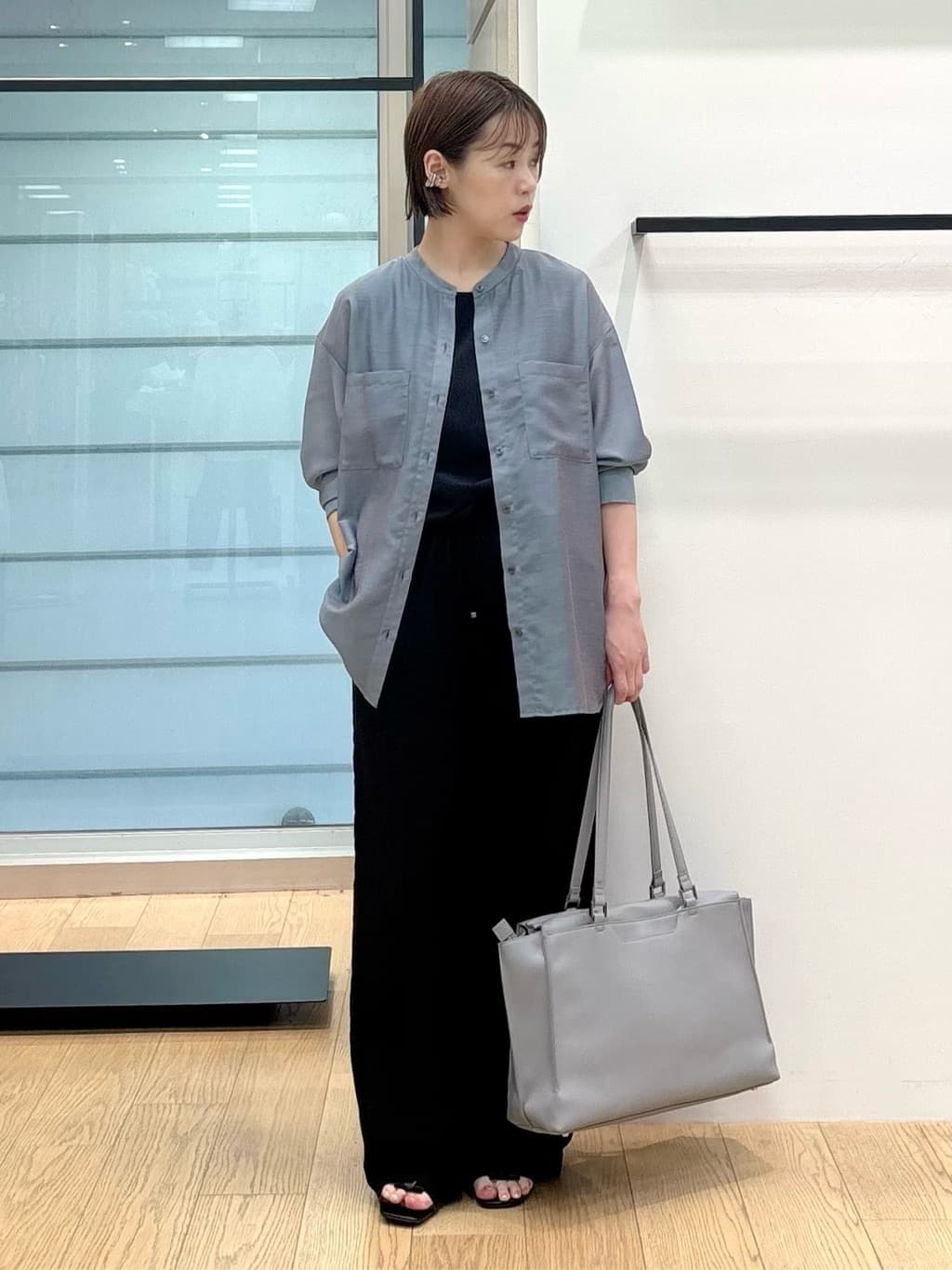 asamiさんの「INDIVI｜【洗える／UVケア／SETUP可能】ドロストワイドパンツ」を使ったコーディネート
