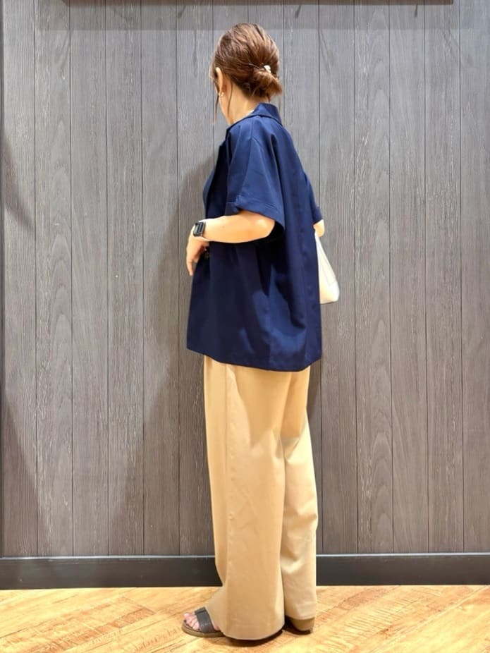 meiさんの「SHOO･LA･RUE｜【S-LL】さらりと着たい大人のための 麻調半袖ジャケット」を使ったコーディネート