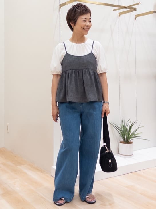 シュウコさんの「grove｜【Lee別注】撥水サイドドロストショルダー」を使ったコーディネート