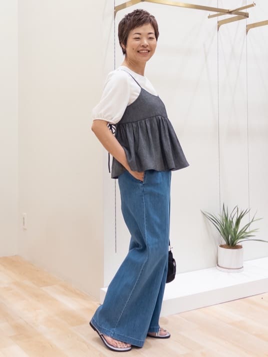 シュウコさんの「grove｜【Lee別注】撥水サイドドロストショルダー」を使ったコーディネート