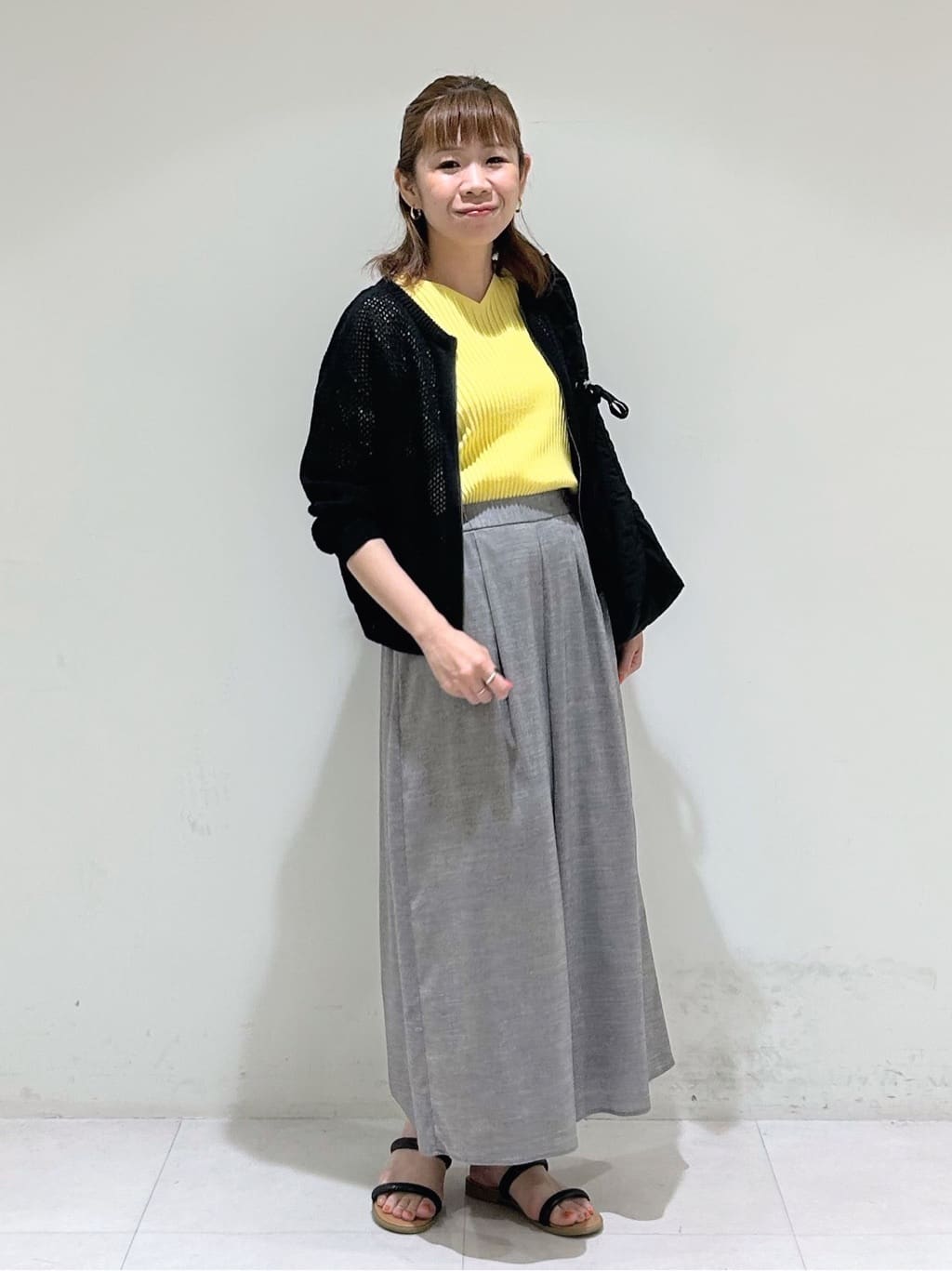 tsuyuさんの「INDIVI｜【二の腕カバー／スタイルアップ】ドライタッチストレッチニット」を使ったコーディネート