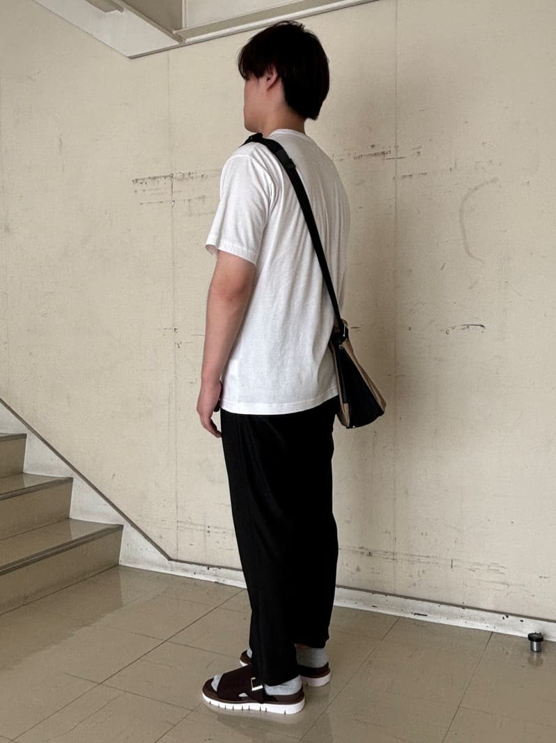 圭哉さんの「TAKEO KIKUCHI｜【COOL CITY WEAR】エアートール オープンカラーシャツ /接触冷感・通気性」を使ったコーディネート