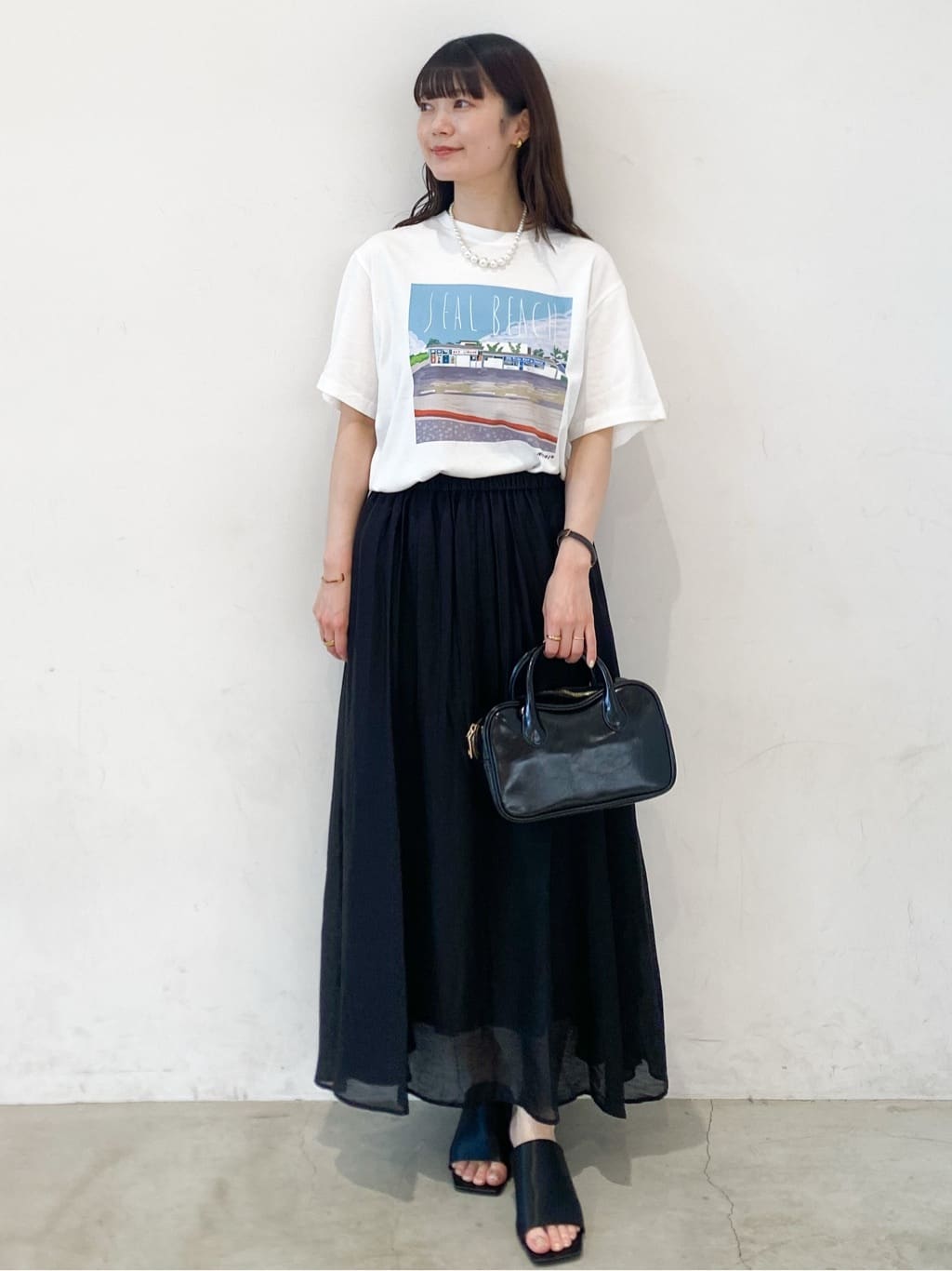 haruさんの「OPAQUE.CLIP｜風景イラストプリントTシャツ」を使ったコーディネート