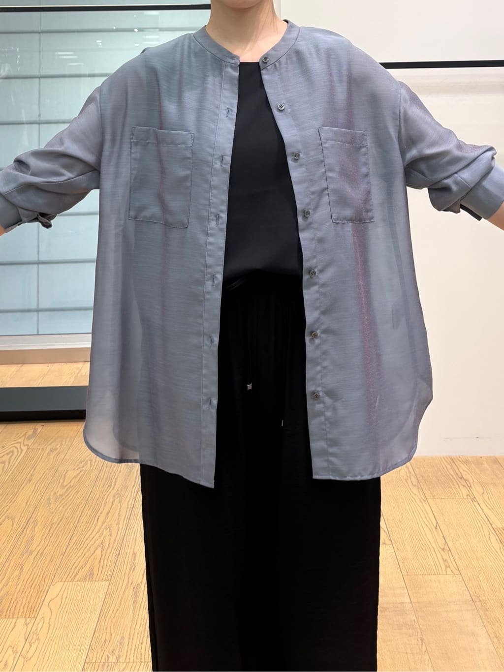 asamiさんの「INDIVI｜【洗える／UVケア／SETUP可能】ドロストワイドパンツ」を使ったコーディネート