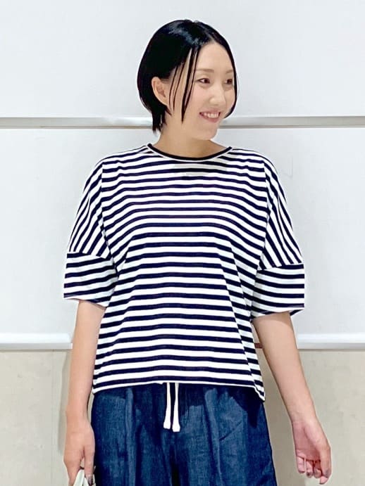 eriko さんの「Dessin｜【二の腕カバー／UVカット】ランタンスリーブカットソー」を使ったコーディネート